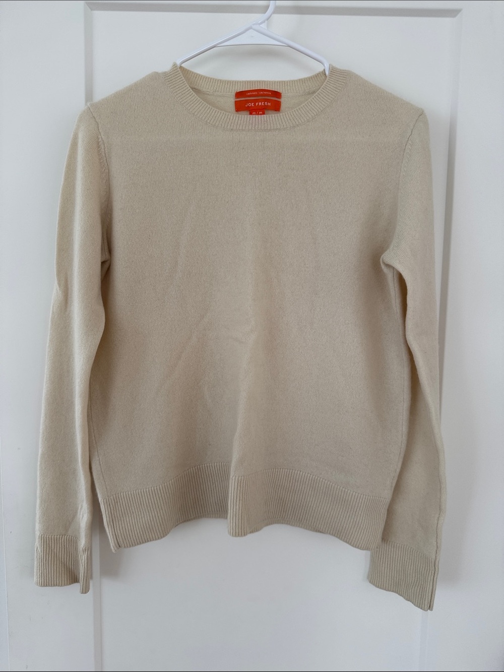 Joe Fresh Beige 100% Cashmere Sweater
